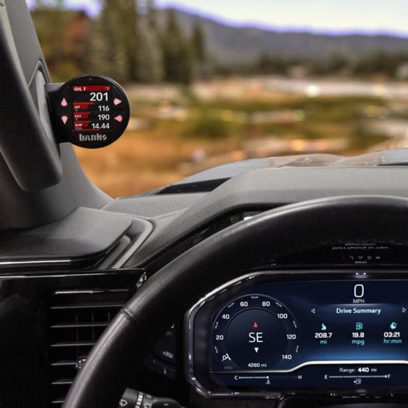 GMC 3500 Gauge Pod - Banks Power - iDash Stealth Pod Mount - Black - `24-`26